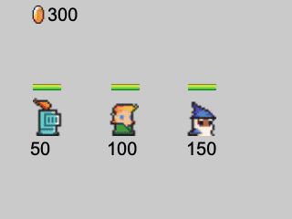 TowerDefenceでよくあるUI